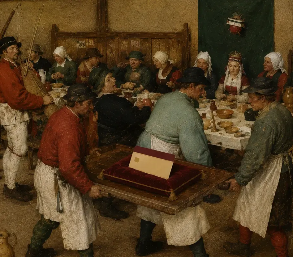 Vlaams feestschilderij met een fysieke museumpas